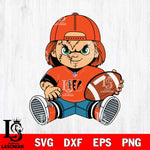 Cincinnati Bengals Chucky Horror 3 Svg Eps Dxf Png File, NFL svg, Digital Download, Instant Download