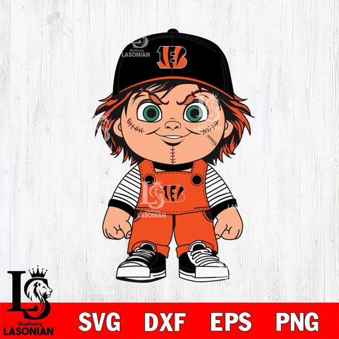 Cincinnati Bengals Chucky Horror Svg Eps Dxf Png File, NFL svg, Digital Download, Instant Download