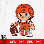 Cincinnati Bengals Chucky Horror 5 Svg Eps Dxf Png File, NFL svg, Digital Download, Instant Download