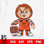 Cincinnati Bengals Chucky Horror 7 Svg Eps Dxf Png File, NFL svg, Digital Download, Instant Download