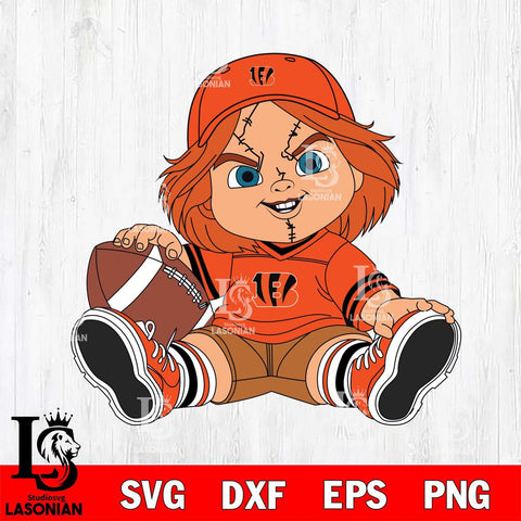 Cincinnati Bengals Chucky Horror 8 Svg Eps Dxf Png File, NFL svg, Digital Download, Instant Download