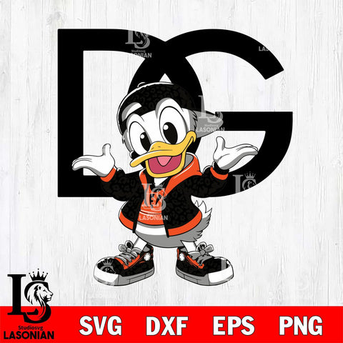 Cincinnati Bengals Dolce And Gabbana Donald Duck Disney Svg Eps Dxf Png File, Digital Download, Instant Download