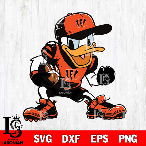 Cincinnati Bengals Donal Duck Svg Eps Dxf Png File, Digital Download, Instant Download