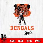 Cincinnati Bengals Fan Girl Svg Eps Dxf Png File, Digital Download, Instant Download