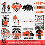 Cincinnati Bengals Fathers Day NFL Bundle 12 Svg Eps Dxf Png File, Digital Download, Instant Download