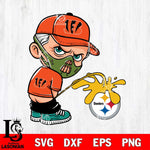 Cincinnati Bengals Hannibal Lecter Piss On Pittsburgh Steelers Svg Eps Dxf Png File, Digital Download, Instant Download