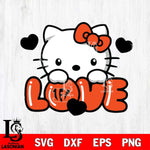 Cincinnati Bengals Hello Kitty Love Svg Eps Dxf Png File, Digital Download, Instant Download