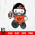 Cincinnati Bengals Hello Kitty sport Svg Eps Dxf Png File, Digital Download, Instant Download