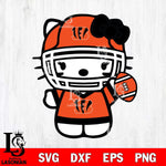 Cincinnati Bengals Hello Kitty sport 6 Svg Eps Dxf Png File, Digital Download, Instant Download