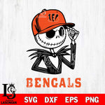 Cincinnati Bengals Jack Skellington 3 Halloween Svg Eps Dxf Png File, Digital Download, Instant Download