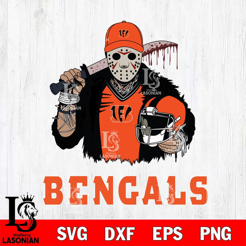 Cincinnati Bengals Jason Voorhees 2 Svg Eps Dxf Png File, Digital Download