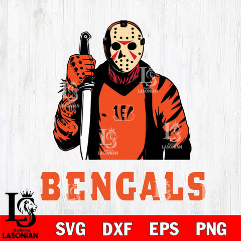 Cincinnati Bengals Jason Voorhees 6 Svg Eps Dxf Png File, Digital Download