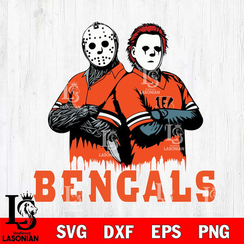 Cincinnati Bengals Jason Voorhees 8 Svg Eps Dxf Png File, Digital Download