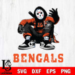 Cincinnati Bengals Jason Voorhees Halloween SVG Svg Eps Dxf Png File, Digital Download, Instant Download