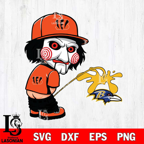 Cincinnati Bengals Jigsaw Piss On Baltimore Ravens Svg Eps Dxf Png File, Digital Download, Instant Download