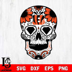 Cincinnati Bengals Mexico Skull SVG 2