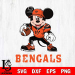 Cincinnati Bengals Mikey Mouse Disney, Svg Eps Dxf Png File, Digital Download