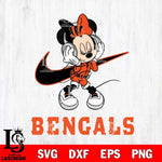 Cincinnati Bengals Minnie Mouse Dancing NIKE, Svg Eps Dxf Png File, Digital Download