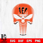 Cincinnati Bengals Punisher Skull SVG