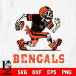 Cincinnati Bengals Skeleton Football Svg Eps Dxf Png File, Digital Download