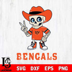 Cincinnati Bengals Skeleton Football 2 Svg Eps Dxf Png File, Digital Download