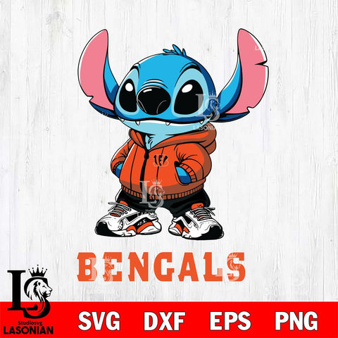 Cincinnati Bengals Stitch Disney NFL Svg Eps Dxf Png File, Digital Download, Instant Download