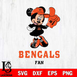 Cincinnati Bengals #1 Fan Minnie Mouse Svg Eps Dxf Png File, Digital Download, Instant Download