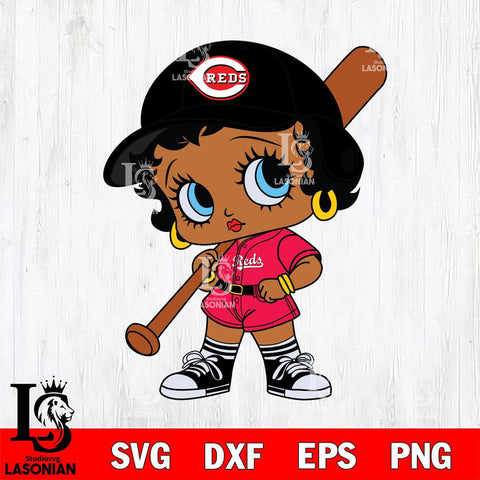 Cincinnati Reds Betty Boop MLB 2 Svg Eps Dxf Png File,MLB svg, Digital Download, Instant Download