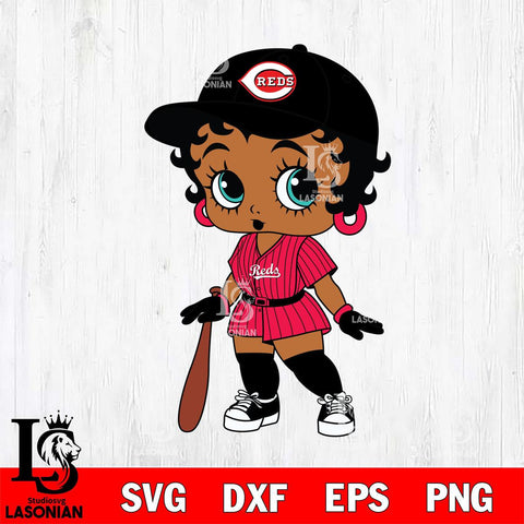 Cincinnati Reds Betty Boop MLB 7 Svg Eps Dxf Png File,MLB svg, Digital Download, Instant Download