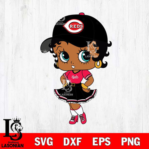 Cincinnati Reds Betty Boop MLB 8 Svg Eps Dxf Png File,MLB svg, Digital Download, Instant Download