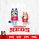 Cincinnati Reds Bluey & Bingo 4 Svg Eps Dxf Png File, MLB svg, Digital Download, Instant Download