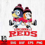 Cincinnati Reds Bluey & Bingo 8 Svg Eps Dxf Png File, MLB svg, Digital Download, Instant Download