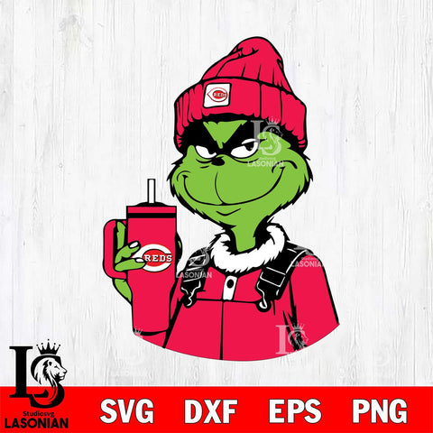 Cincinnati Reds Boujee Grinch 2 Svg Eps Dxf Png File, Digital Download, Instant Download