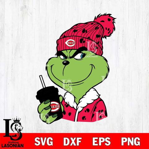 Cincinnati Reds Boujee Grinch 3 Svg Eps Dxf Png File, Digital Download, Instant Download