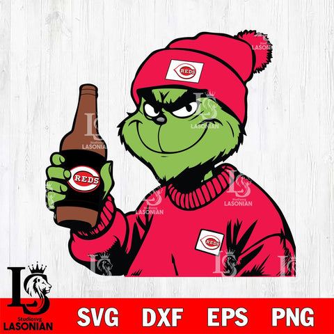 Cincinnati Reds Boujee Grinch 5 Svg Eps Dxf Png File, Digital Download, Instant Download