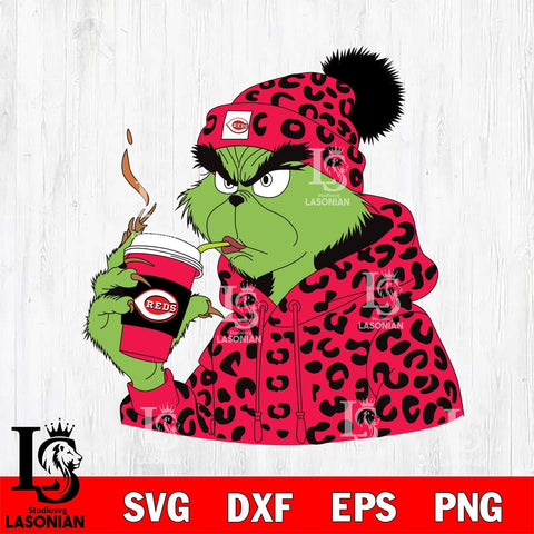 Cincinnati Reds Boujee Grinch 8 Svg Eps Dxf Png File, Digital Download, Instant Download