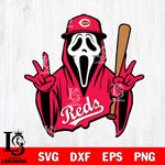 Cincinnati Reds Ghostface 2 Svg Eps Dxf Png File, Digital Download, Instant Download