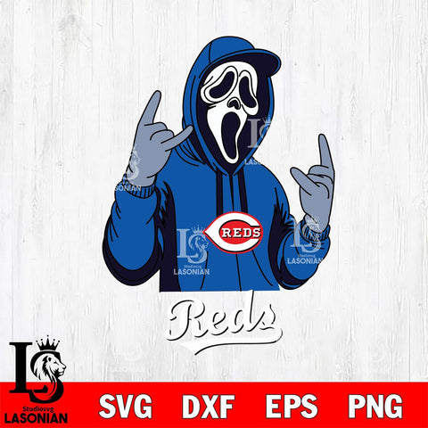 Cincinnati Reds Ghostface Svg Eps Dxf Png File, Digital Download, Instant Download