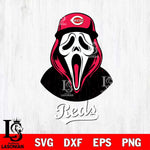 Cincinnati Reds Ghostface 5 Svg Eps Dxf Png File, Digital Download, Instant Download