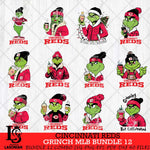 Cincinnati Reds Grinch MLB Bundle 12 SVG Eps Dxf Png File, Digital Download, Instant Download