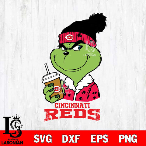 Cincinnati Reds Grinch hat Svg Eps Dxf Png File, Digital Download, Instant Download