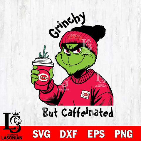 Cincinnati Reds Grinchy But Caffeinated Svg Eps Dxf Png File, Digital Download, Instant Download