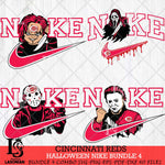 Cincinnati Reds Halloween Nike MLB Bundle 4 Svg Eps Dxf Png File, Digital Download, Instant Download