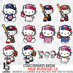 Cincinnati Reds MLB Bundle 12 Svg Eps Dxf Png File, Digital Download, Instant Download