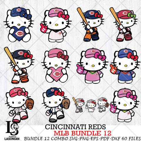 Cincinnati Reds MLB Bundle 12 Svg Eps Dxf Png File, Digital Download, Instant Download