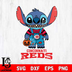 Cincinnati Reds Stitch Horror Halloween Svg Eps Dxf Png File, MLB svg, Digital Download, Instant Download