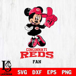 Cincinnati Reds #1 Fan Minnie Mouse Svg Eps Dxf Png File, Digital Download, Instant Download