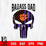 Clemson Tigers Badass Dad Svg Eps Dxf Png File, Digital Download, Instant Download