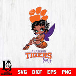 Clemson Tigers Beauty Black Fairy Betty Boop, Svg Eps Dxf Png File, Digital Download