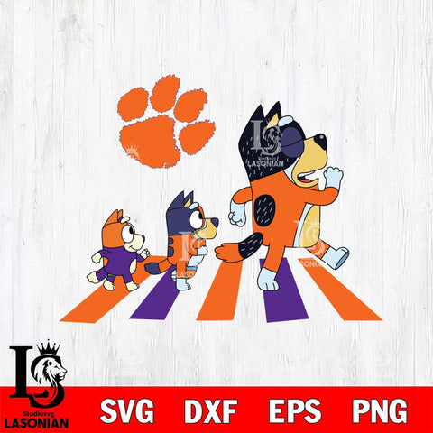 Clemson Tigers Bluey 6 Svg Eps Dxf Png File, Digital Download, Instant Download